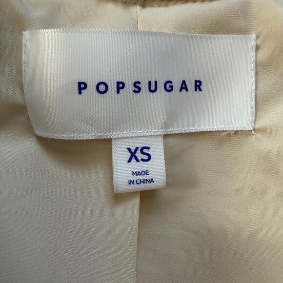 POPSUGAR Ivory Cream Plush Faux Fur Oversized Coat XS - Picture 13 of 16